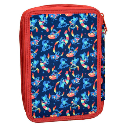 Trousse double compartiment Disney Lilo et Stitch Chillin' pour enfants – 18 x 15 cm