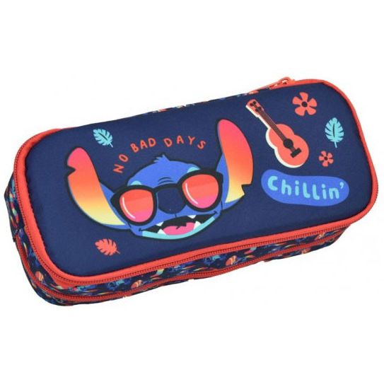 Trousse Disney Lilo et Stitch Chillin' avec 2 compartiments pour enfants – 24 cm