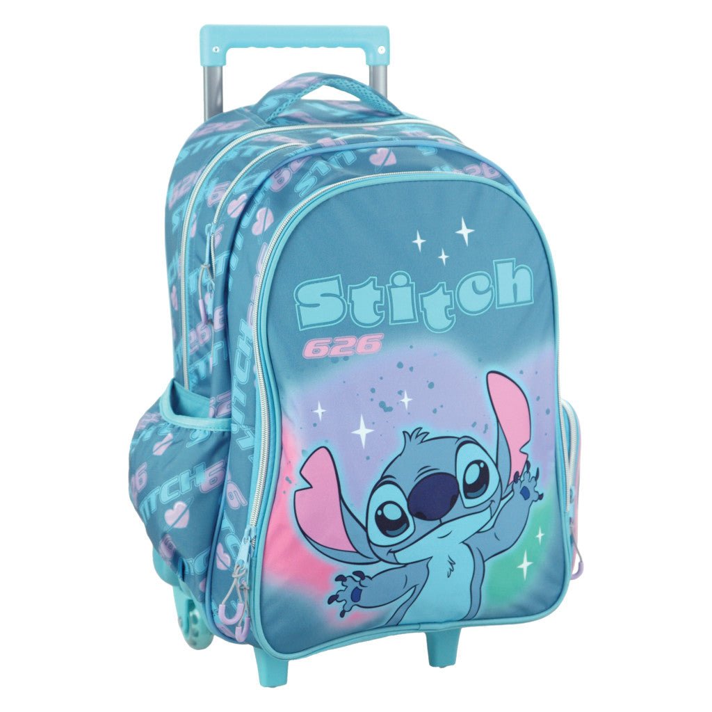 Disney Lilo und Stitch Brush It Out Rollkoffer , Tasche 46 cm Schultasche mit Rollen für Kinder – 46 × 35 × 20 cm