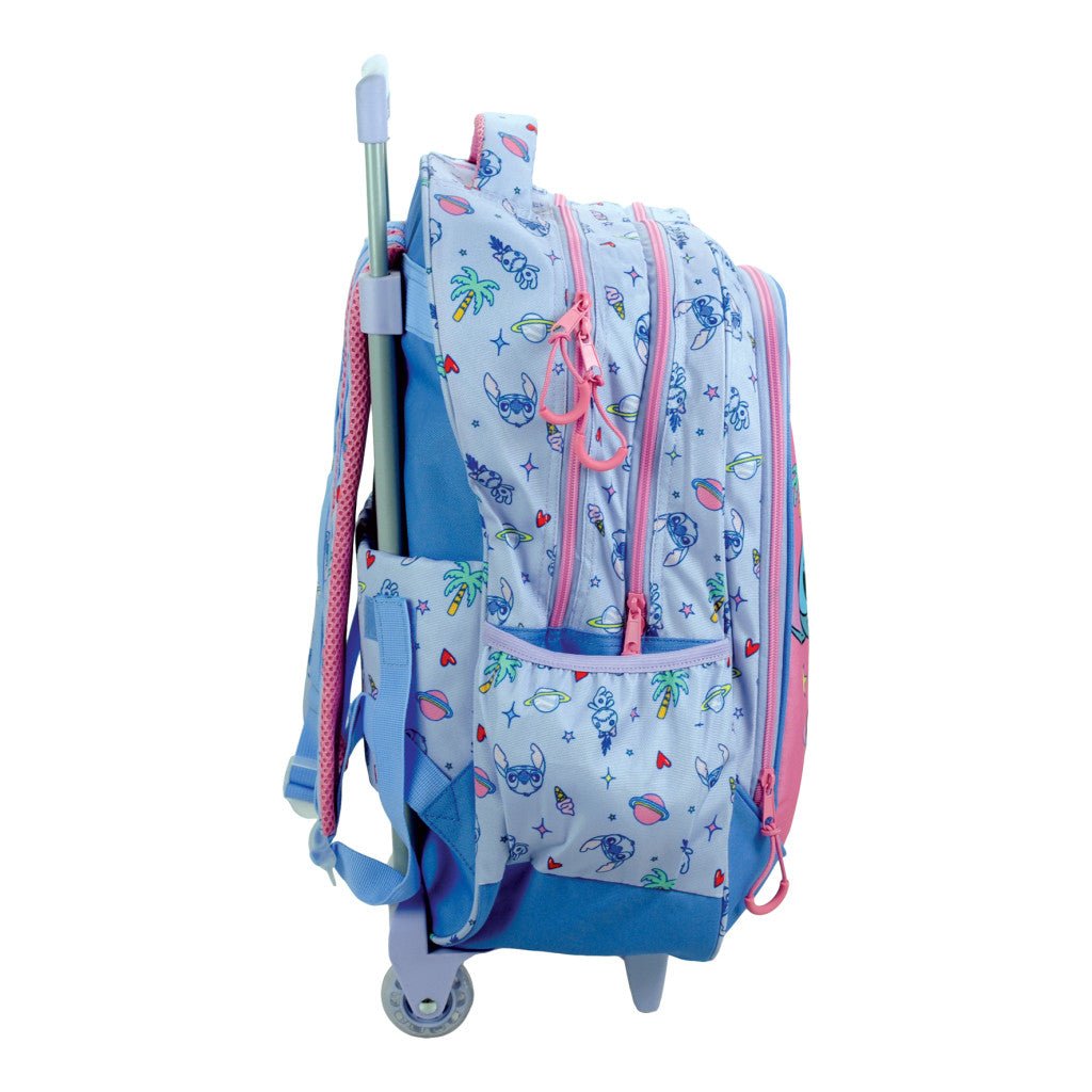 Disney Lilo und Stitch Scrapbook Rollschultasche, 46 cm Tasche Schultasche mit Rollen für Kinder – 46 × 35 × 20 cm
