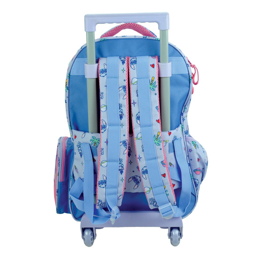 Disney Lilo und Stitch Scrapbook Rollschultasche, 46 cm Tasche Schultasche mit Rollen für Kinder – 46 × 35 × 20 cm