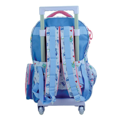 Disney Lilo und Stitch Scrapbook Rollschultasche, 46 cm Tasche Schultasche mit Rollen für Kinder – 46 × 35 × 20 cm