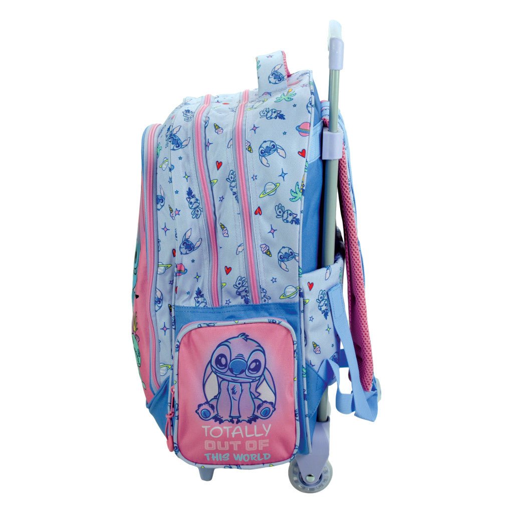 Disney Lilo und Stitch Scrapbook Rollschultasche, 46 cm Tasche Schultasche mit Rollen für Kinder – 46 × 35 × 20 cm