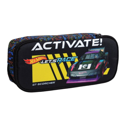 Hot Wheels Activate mit 2 Fächern Federmäppchen für Kinder – 26 x 6 x 10 cm