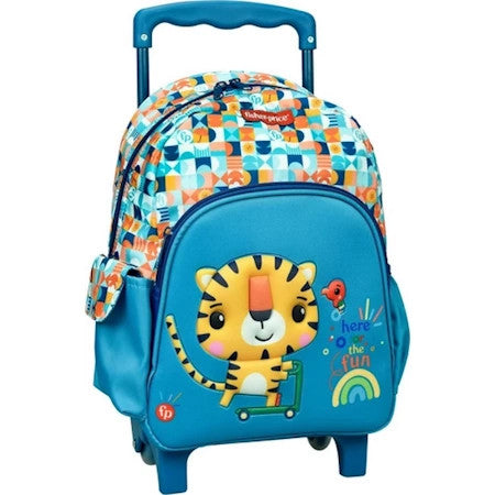 Fisher-Price Animals Tiger rollender Kindergartenrucksack für Kinder – 30 x 25 x 15 cm