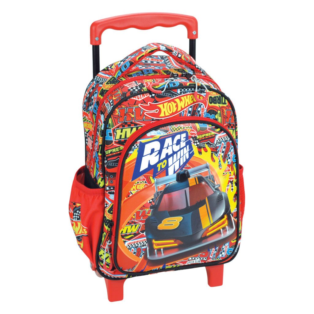 Hot Wheels Race to Win Rollender Kindergartenrucksack für Kinder – 30 x 25 x 15 cm