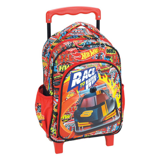 Hot Wheels Race to Win Rollender Kindergartenrucksack für Kinder – 30 x 25 x 15 cm