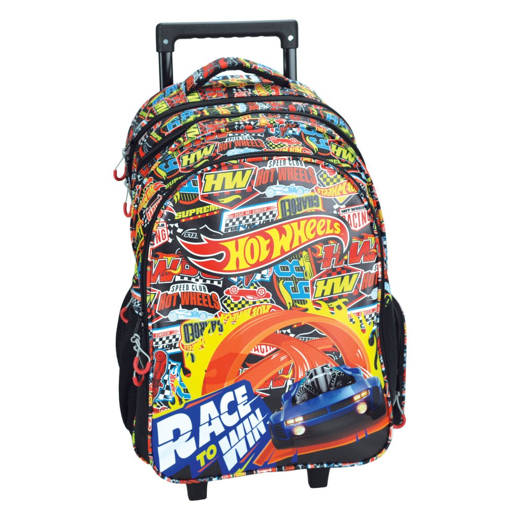 Hot Wheels Race to Win rollende , Tasche 46 cm Schultasche mit Rollen für Kinder – 46 × 35 × 20 cm