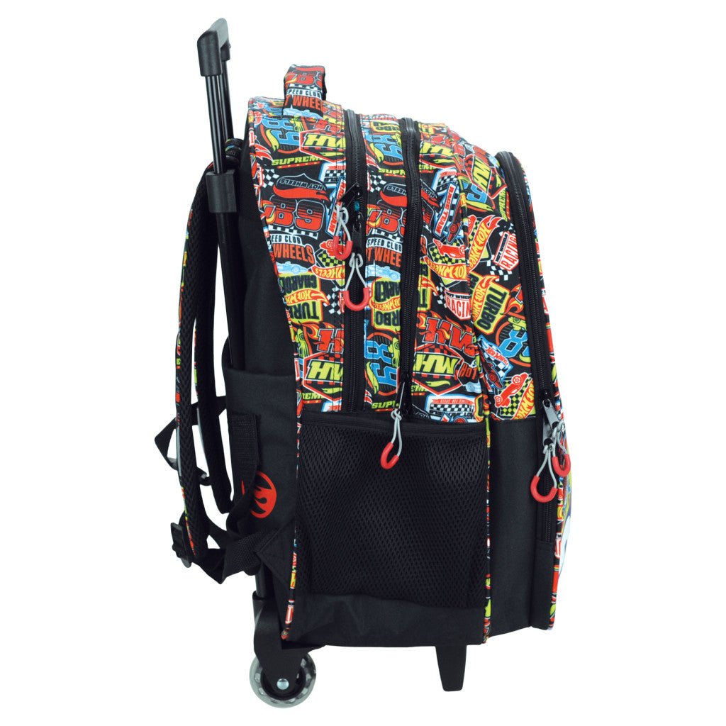 Hot Wheels Race to Win rollende , Tasche 46 cm Schultasche mit Rollen für Kinder – 46 × 35 × 20 cm