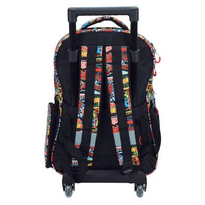 Hot Wheels Race to Win rollende , Tasche 46 cm Schultasche mit Rollen für Kinder – 46 × 35 × 20 cm