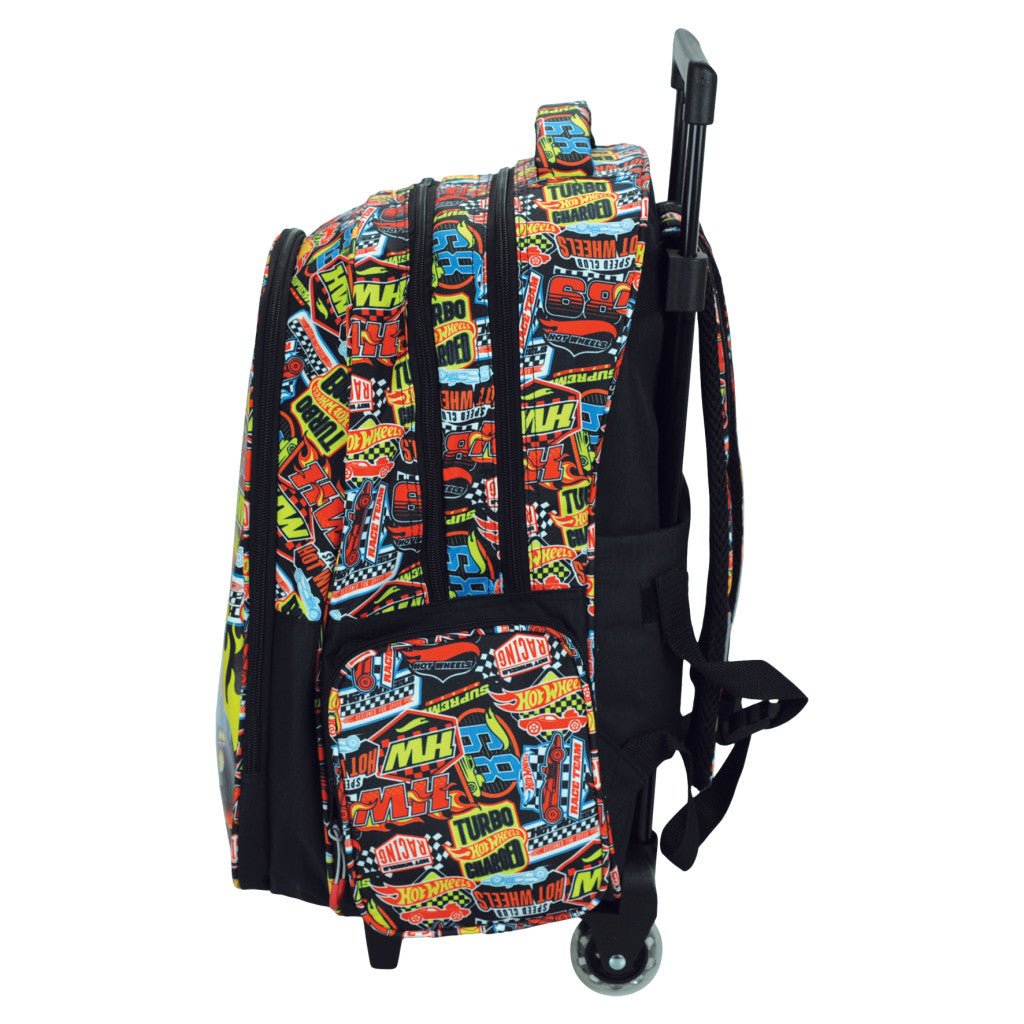 Hot Wheels Race to Win rollende , Tasche 46 cm Schultasche mit Rollen für Kinder – 46 × 35 × 20 cm