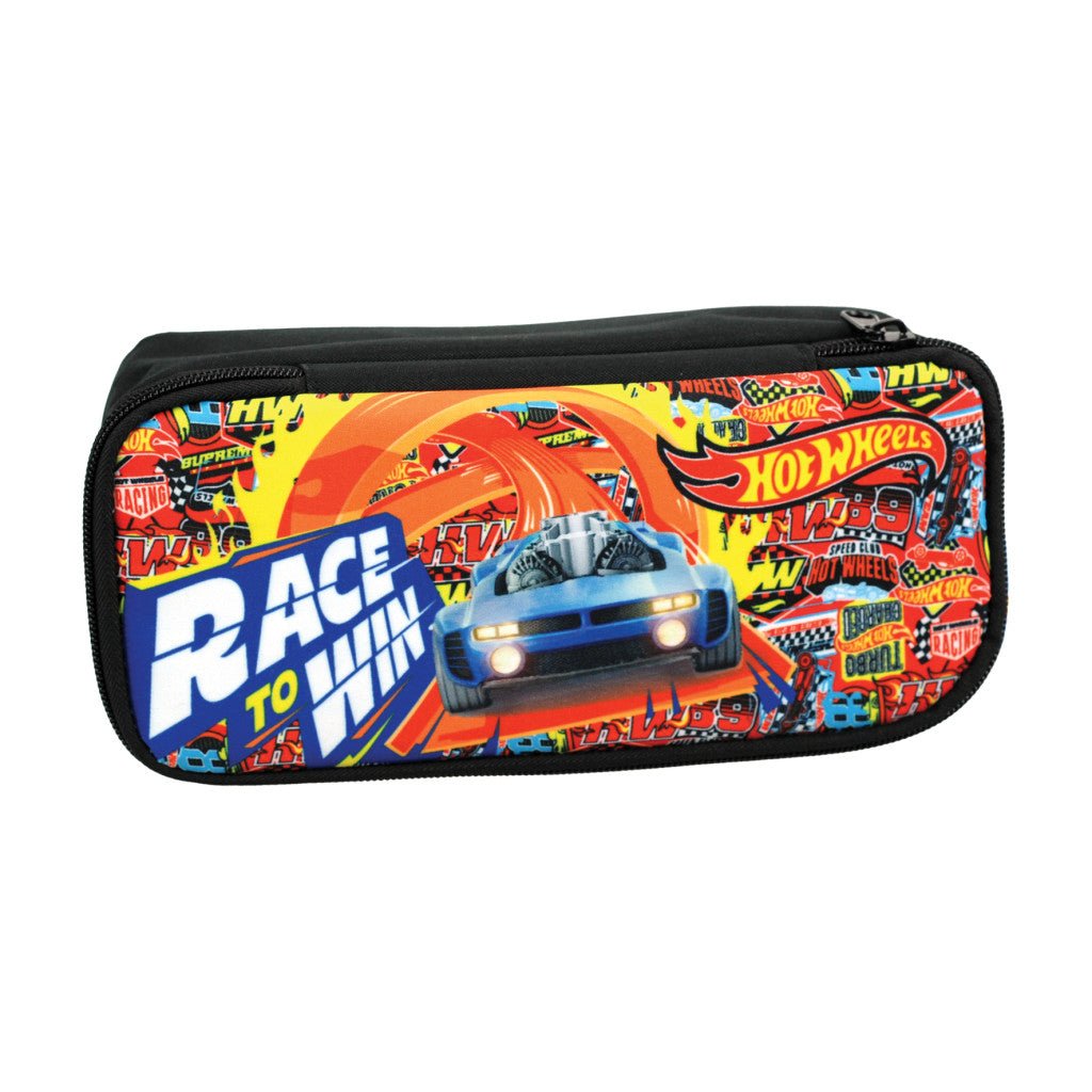 Hot Wheels Race to Win mit 2 Fächern 23,5 cm Federmäppchen für Kinder – 24 cm