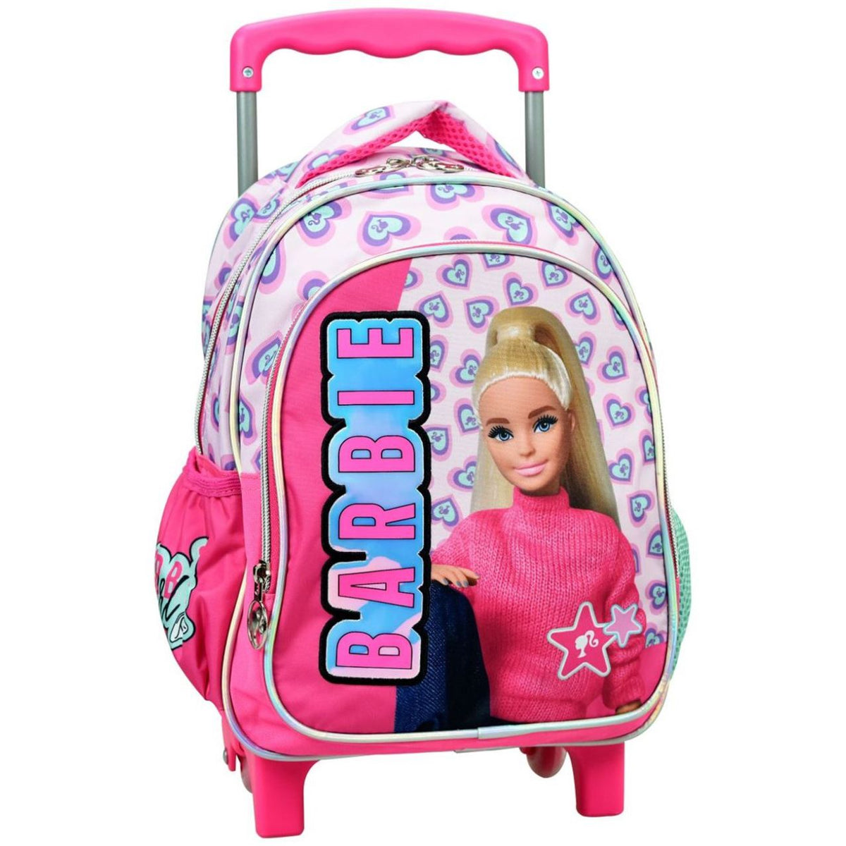 Sac à dos maternelle à roulettes Barbie Love pour enfants – 30 x 25 x 15 cm