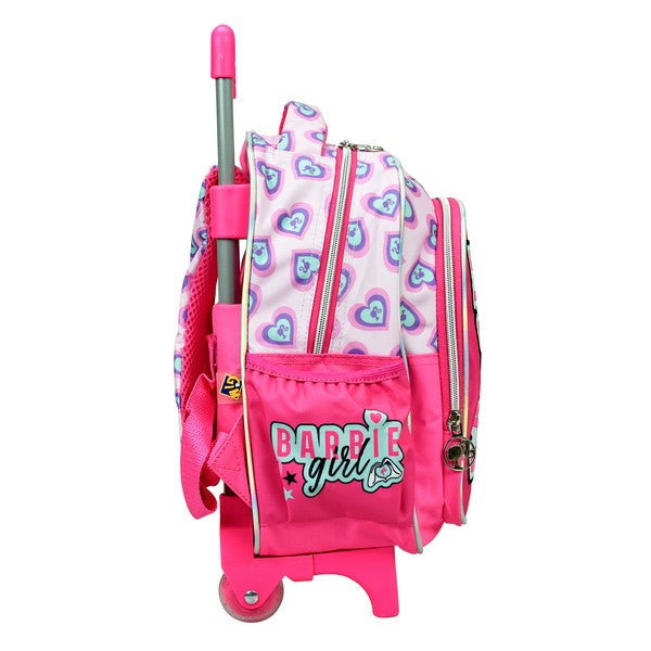 Sac à dos maternelle à roulettes Barbie Love pour enfants – 30 x 25 x 15 cm