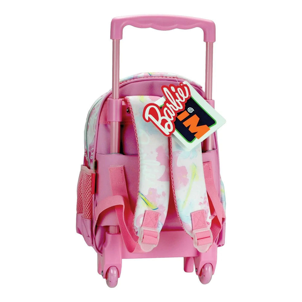 Sac à dos maternelle à roulettes Barbie Paints pour enfants – 30 x 25 x 15 cm