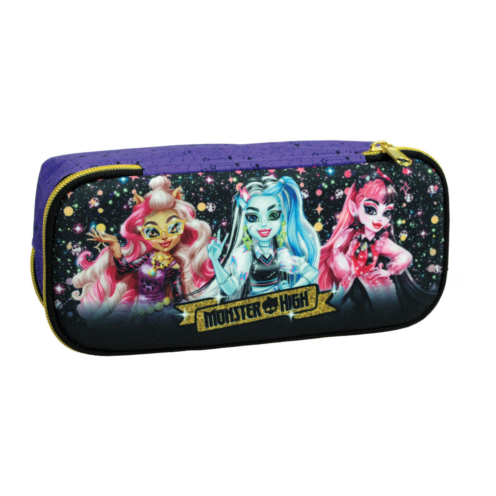 Trousse double Monster High Crew pour enfants – 26 x 6 x 10 cm