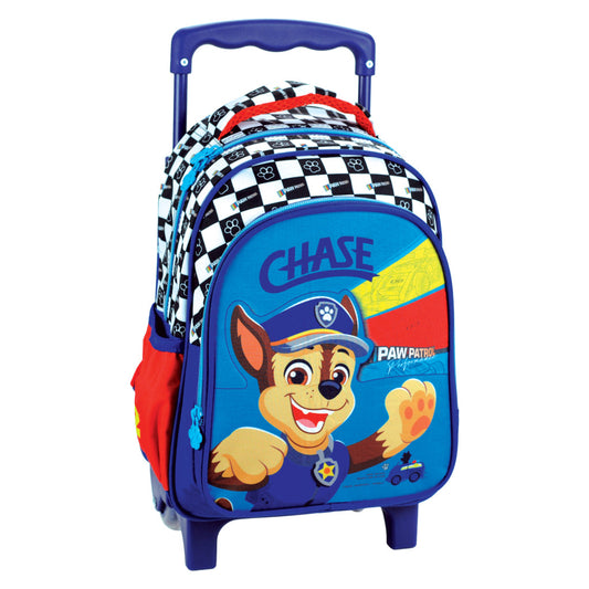 Paw Patrol Chase Racing Rollender Kindergartenrucksack für Kinder – 30 x 25 x 15 cm