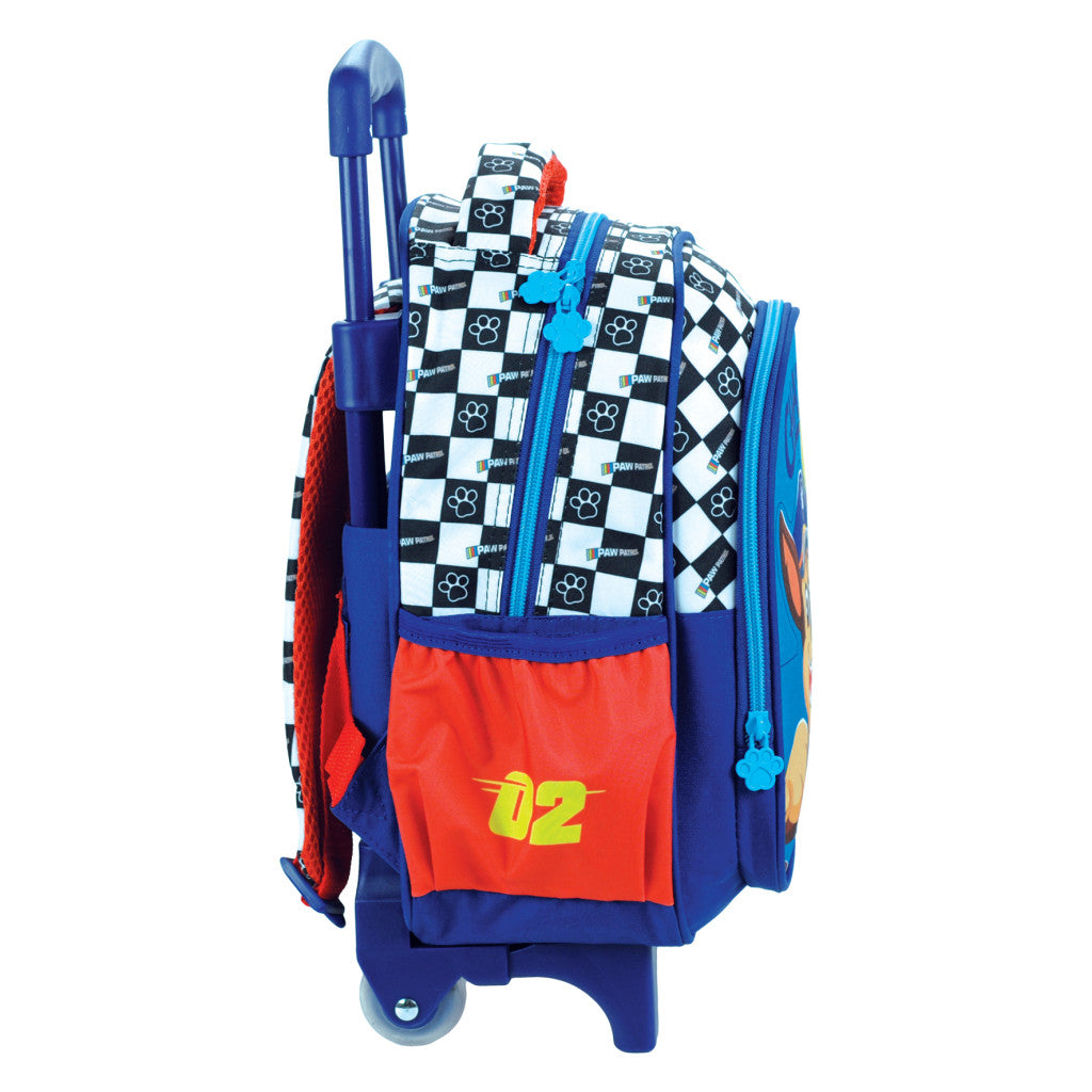 Paw Patrol Chase Racing Rollender Kindergartenrucksack für Kinder – 30 x 25 x 15 cm