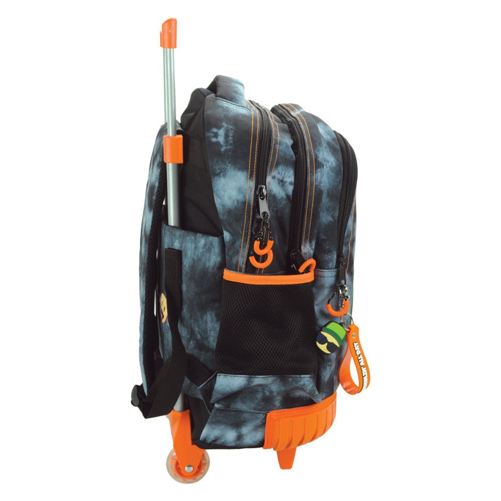Stumble Guys Hat Premium Rollschulranzen, 42 cm Schultasche mit Rollen für Kinder – 42 × 32 × 20 cm