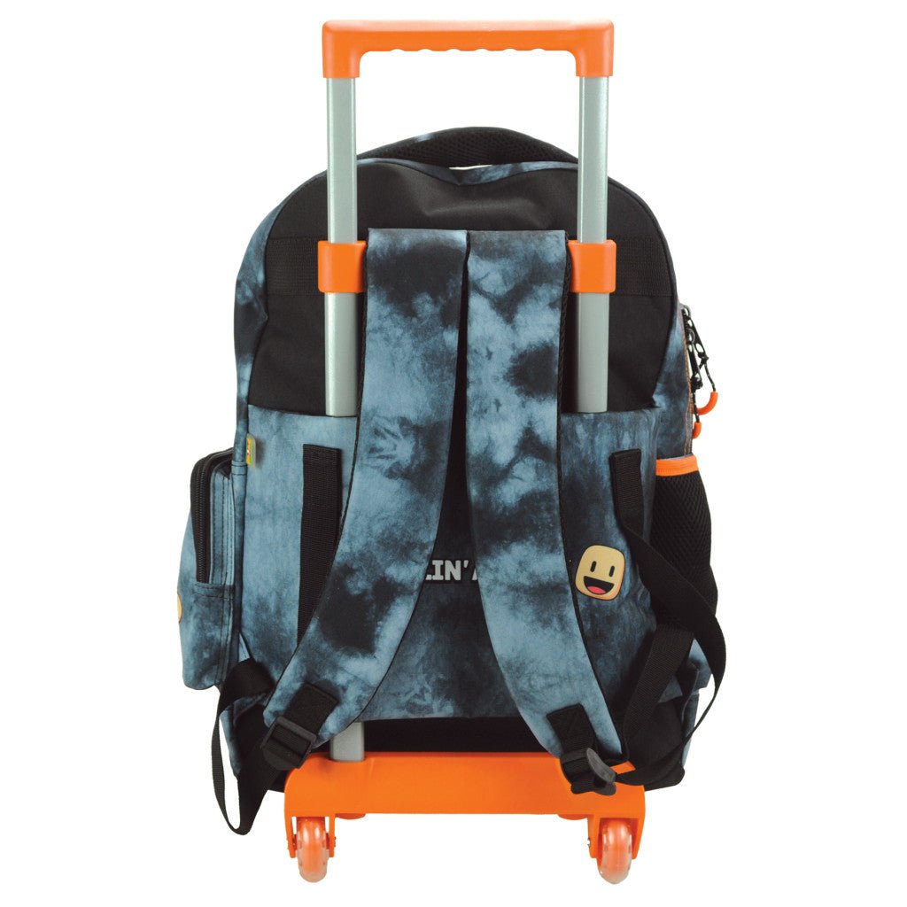 Stumble Guys Hat Premium Rollschulranzen, 42 cm Schultasche mit Rollen für Kinder – 42 × 32 × 20 cm