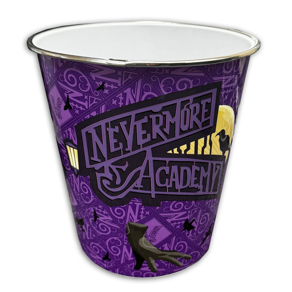 Wednesday Nevermore Academy 5 l Mülleimer Spielzeugaufbewahrung für Kinder – 22,5 × 21,5 cm