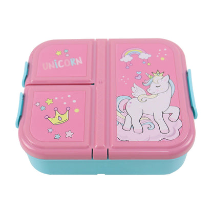 Einhorn Crown mehrfach unterteilter Mehrfach unterteilte Brotdose für Kinder – 18 × 14 × 6 cm, BPA-frei