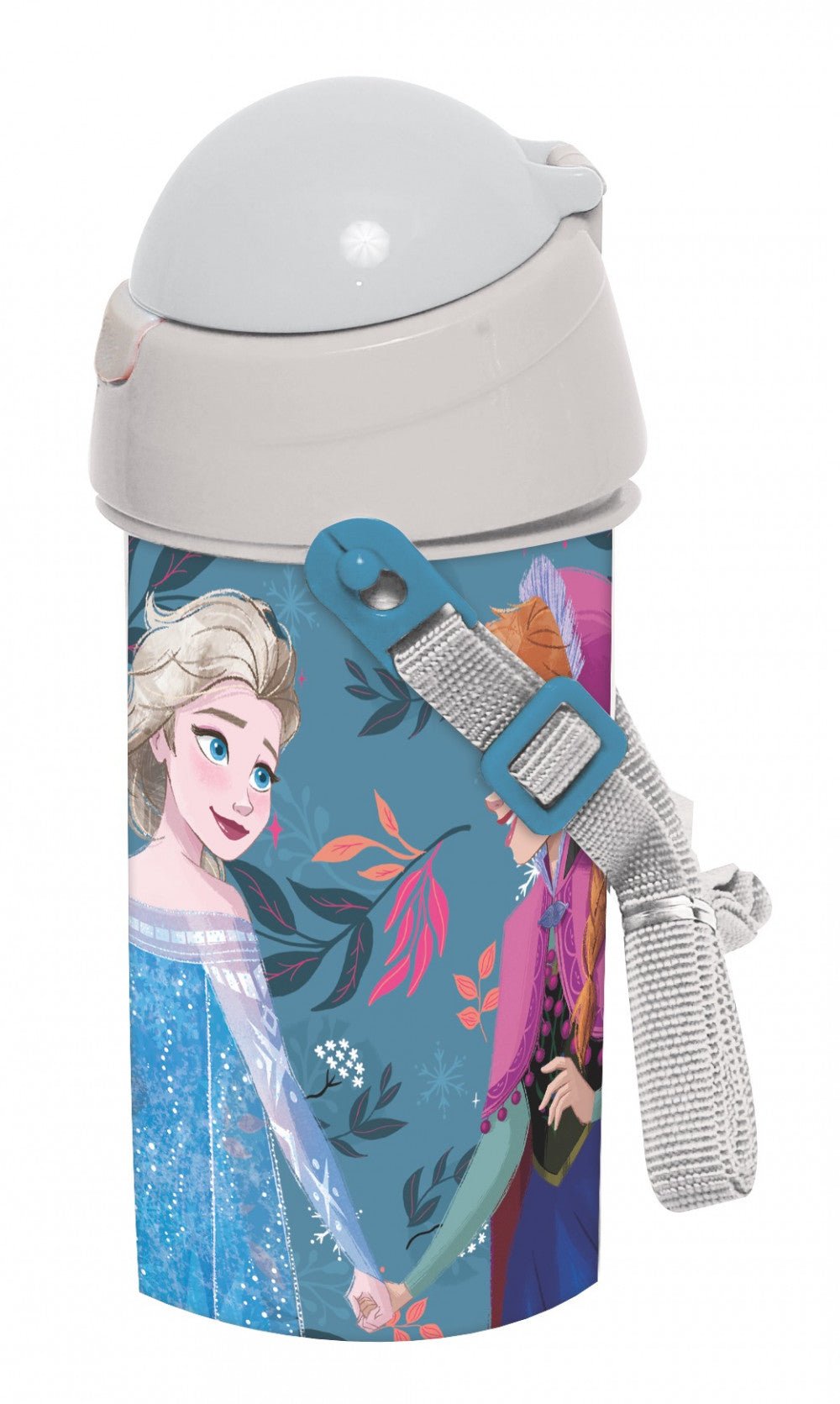 Disney Eiskönigin Explore Sport-Trinkflasche aus Kunststoff mit Strohhalm für Kinder – 500 ml