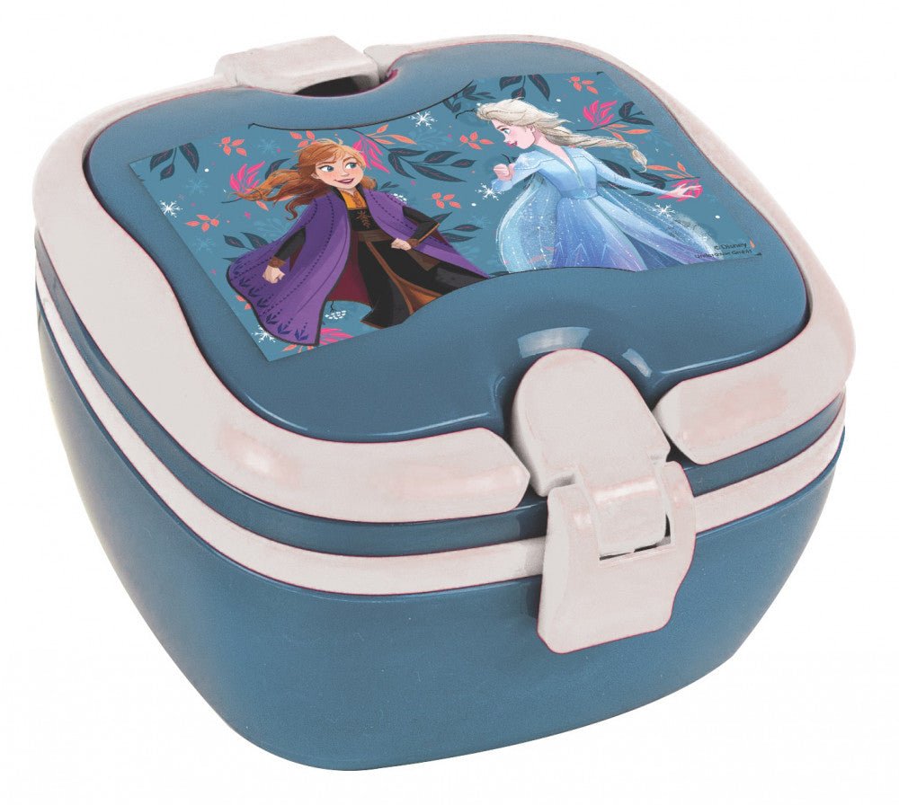 Disney Eiskönigin Explore mikrowellengeeignete Mikrowellengeeignete Brotdose für Kinder – 15 × 15 × 9 cm, BPA-frei