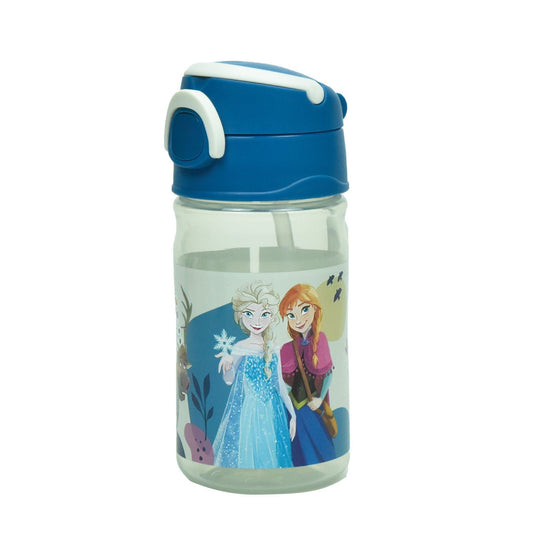 Disney Eiskönigin Together Kunststoff-Trinkflasche mit Strohhalm für Kinder – 350 ml, BPA-frei