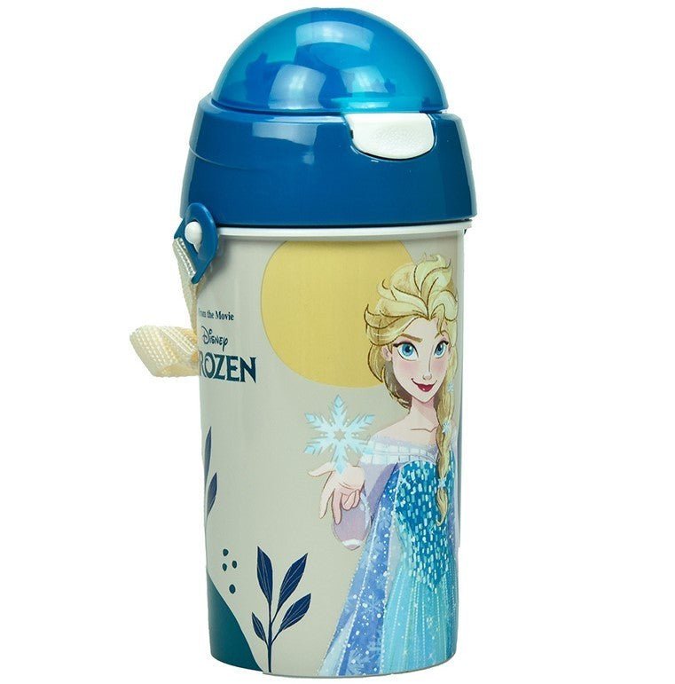Disney Eiskönigin Together Sport-Trinkflasche aus Kunststoff mit Strohhalm für Kinder – 500 ml