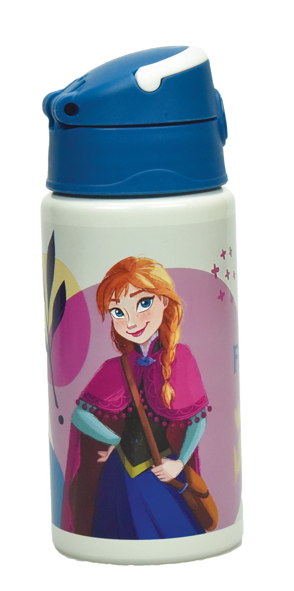 Disney Eiskönigin Together Aluminium-Trinkflasche mit Strohhalm für Kinder – 500 ml