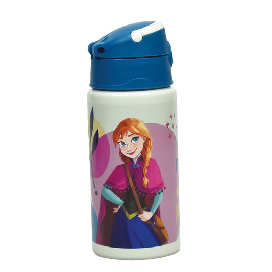 Disney Eiskönigin Together Aluminium-Trinkflasche mit Strohhalm für Kinder – 500 ml