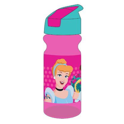 Disney Prinzessin Spring Kunststoff-Trinkflasche mit Strohhalm für Kinder – 500 ml, BPA-frei