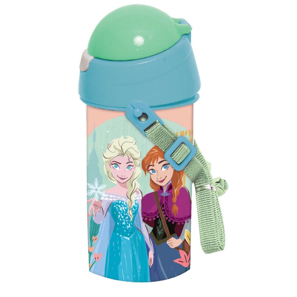 Disney Eiskönigin Together Sport-Trinkflasche aus Kunststoff mit Strohhalm für Kinder – 500 ml