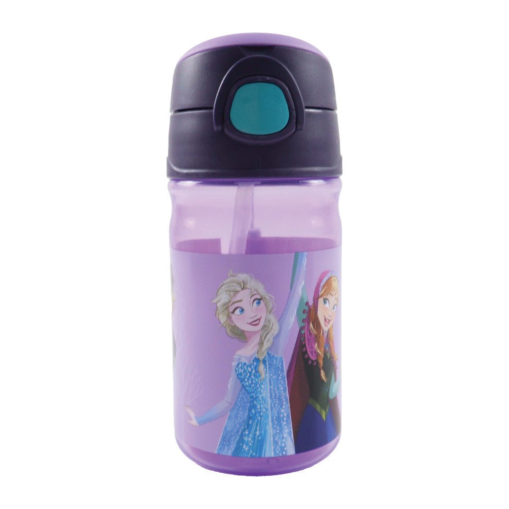 Disney Eiskönigin Modern Magic Kunststoff-Trinkflasche mit Strohhalm für Kinder – 350 ml, BPA-frei