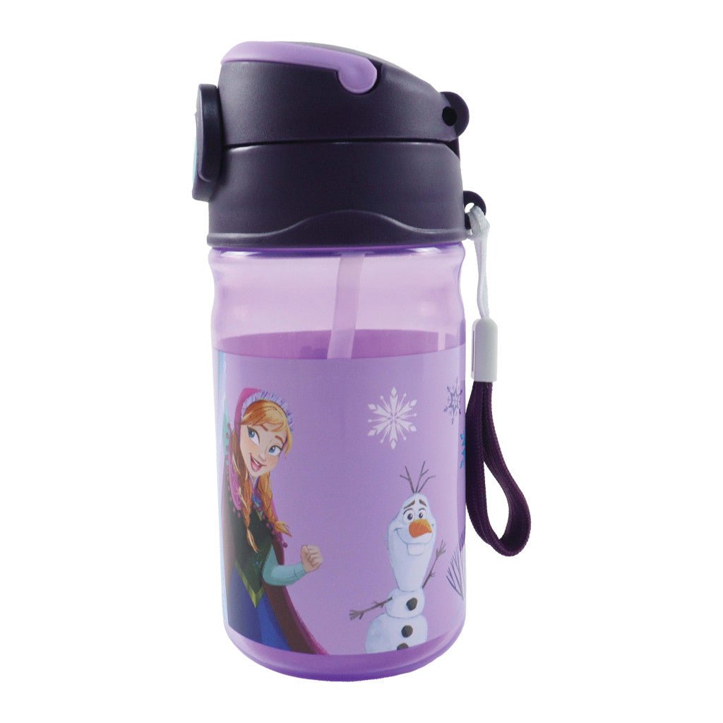 Disney Eiskönigin Modern Magic Kunststoff-Trinkflasche mit Strohhalm für Kinder – 350 ml, BPA-frei