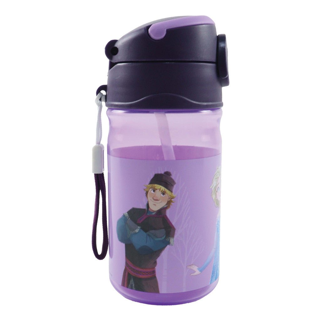 Disney Eiskönigin Modern Magic Kunststoff-Trinkflasche mit Strohhalm für Kinder – 350 ml, BPA-frei