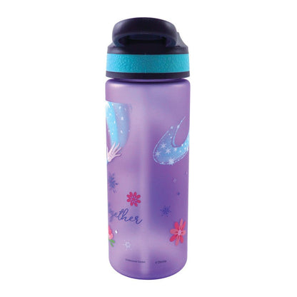 Disney Eiskönigin Modern Magic Kunststoff matte Trinkhalmflasche Kunststoff-Trinkflasche mit Strohhalm für Kinder – 600 ml, BPA-frei