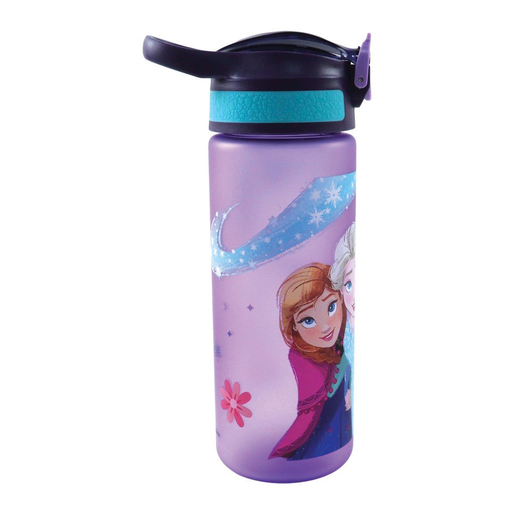 Disney Eiskönigin Modern Magic Kunststoff matte Trinkhalmflasche Kunststoff-Trinkflasche mit Strohhalm für Kinder – 600 ml, BPA-frei