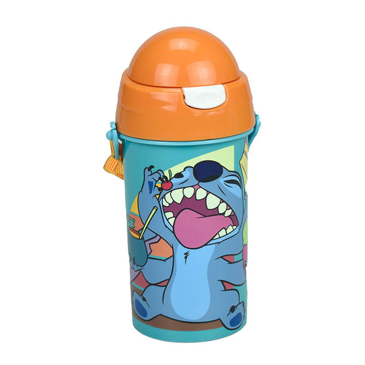 Disney Lilo and Stitch Cool Sport Plastic Water Bottle with Straw for Kids – 500 ml