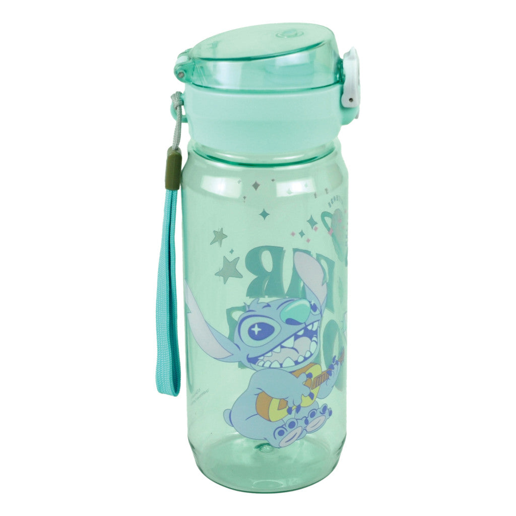 Disney Lilo und Stitch Blast Kunststoff-Trinkflasche mit Klappverschluss für Kinder – 600 ml, BPA-frei