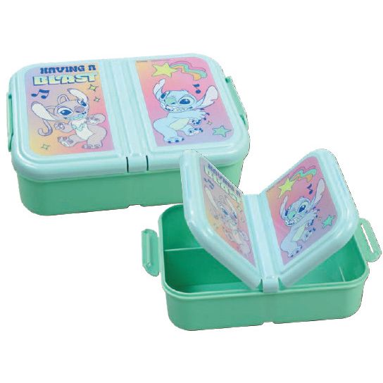 Disney Lilo und Stitch Blast Mehrfach unterteilte Brotdose für Kinder – 18 × 14 × 6 cm, BPA-frei