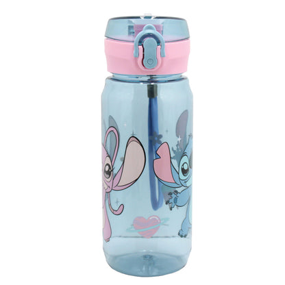 Disney Lilo and Stitch Universe Plastic Drinking Bottle with Spout for Kids - 600ml, BPA-Free