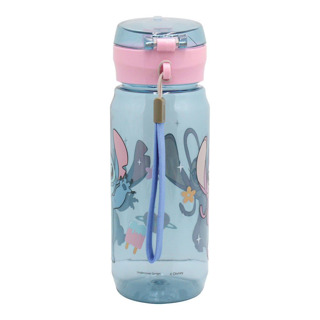 Disney Lilo and Stitch Universe Plastic Drinking Bottle with Spout for Kids - 600ml, BPA-Free