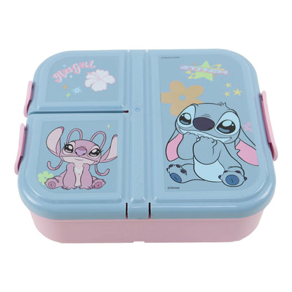 Disney Lilo und Stitch Alien 626 Mehrfach unterteilte Brotdose für Kinder – 18 × 14 × 6 cm, BPA-frei