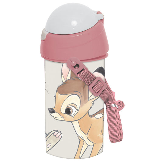Bouteille d'eau en plastique mignonne Disney Bambi avec paille pour enfants – 500 ml