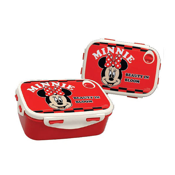 Disney Minnie Bloom Boîte à goûter pour enfants compatible micro-ondes – 18 × 13 × 7 cm