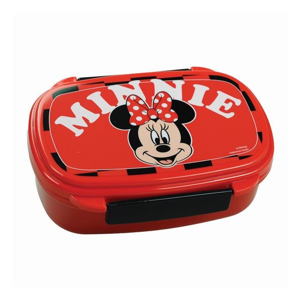 Disney Minnie Surf Brotdose mit Besteck für Kinder – 18 × 13 × 6,5 cm