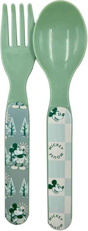 Disney Mickey Nature Brotdose mit Besteck für Kinder – 18 × 13 × 6,5 cm