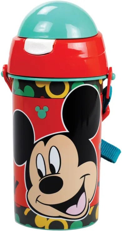 Disney Mickey Oh Boy Sport-Trinkflasche aus Kunststoff mit Strohhalm für Kinder – 500 ml